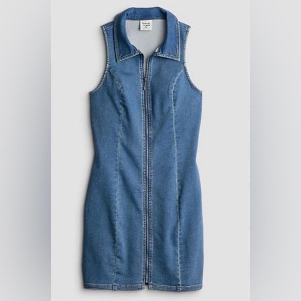 NWT Zip-Up Denim Dress